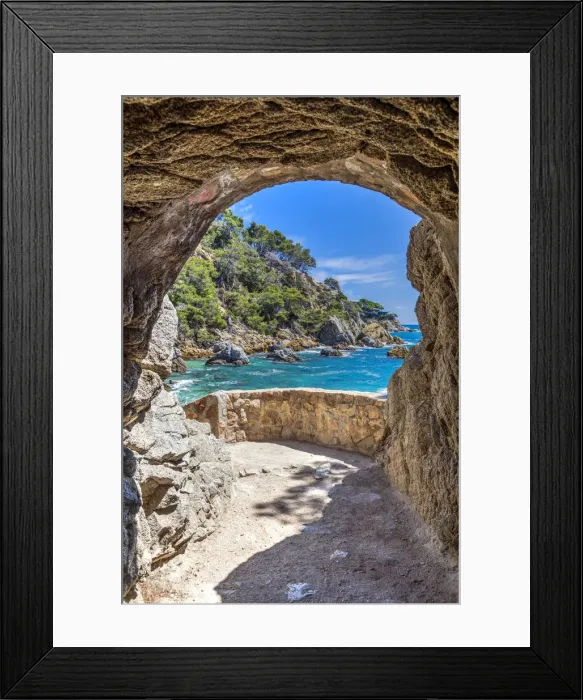Framed Print : Cala Trons, Lloret de Mar, Costa Brava, Catalonia, Spain