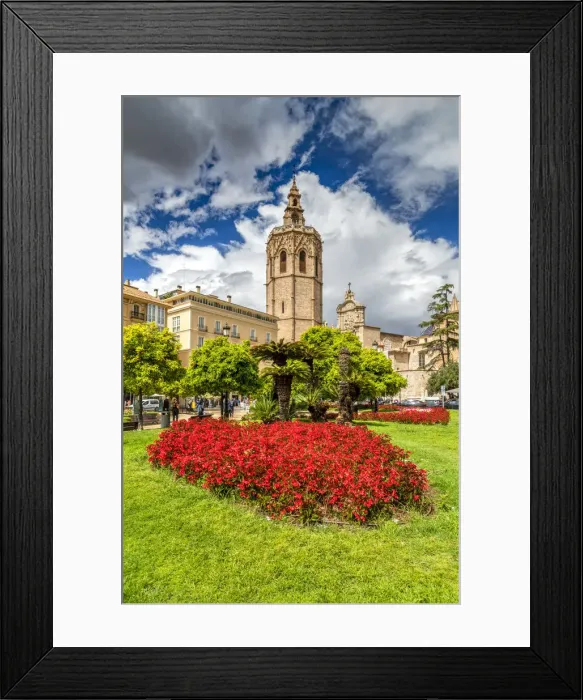 Framed Print : Plaza de la Reina and Micalet bell tower, Valencia, Comunidad Valenciana, Spain Framed Print : Plaza de la Reina and Micalet bell tower, Valencia, Comunidad Valenciana, Spain