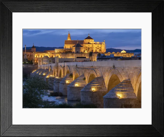 Framed Print : Spain, Andalusia, Cordoba, Roman Bridge over Guadalquivir river Framed Print : Spain, Andalusia, Cordoba, Roman Bridge over Guadalquivir river