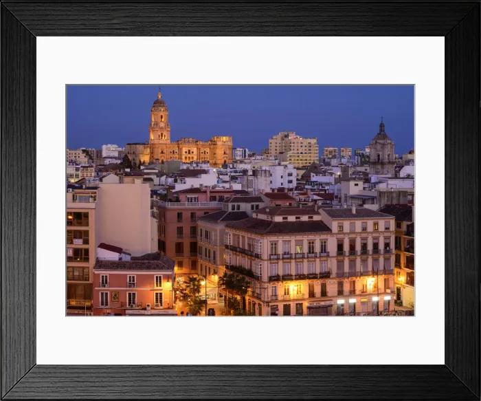 Framed Print : Spain, Andalusia, Costa del Sol, Malaga, La Manquita, Cathedral