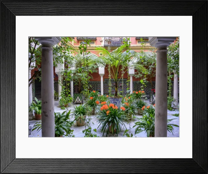 Framed Print : Spain, Andalusia, Seville, courtyard Framed Print : Spain, Andalusia, Seville, courtyard