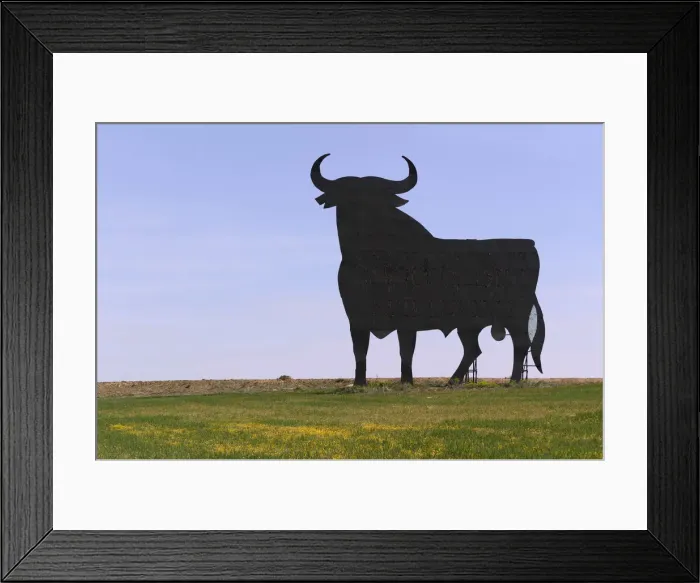 Framed Print : Spain, Castilla-La Mancha, Central Spain, Toledo, Osborne bull billboard Framed Print : Spain, Castilla-La Mancha, Central Spain, Toledo, Osborne bull billboard