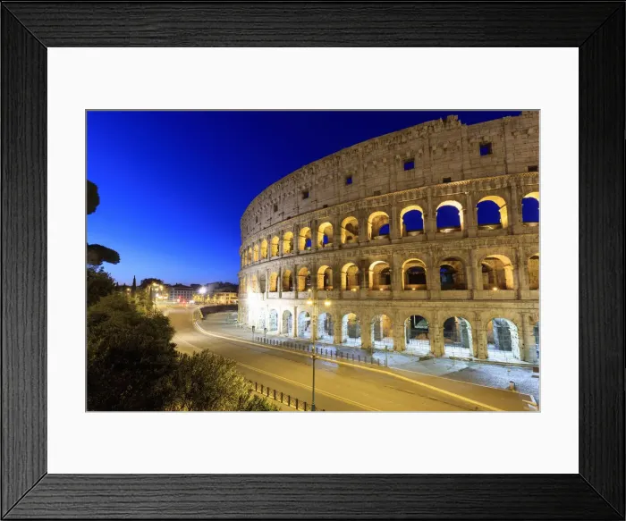 Framed Print : Italy, Rome, Colosseum and Roman Forum by night Framed Print : Italy, Rome, Colosseum and Roman Forum by night
