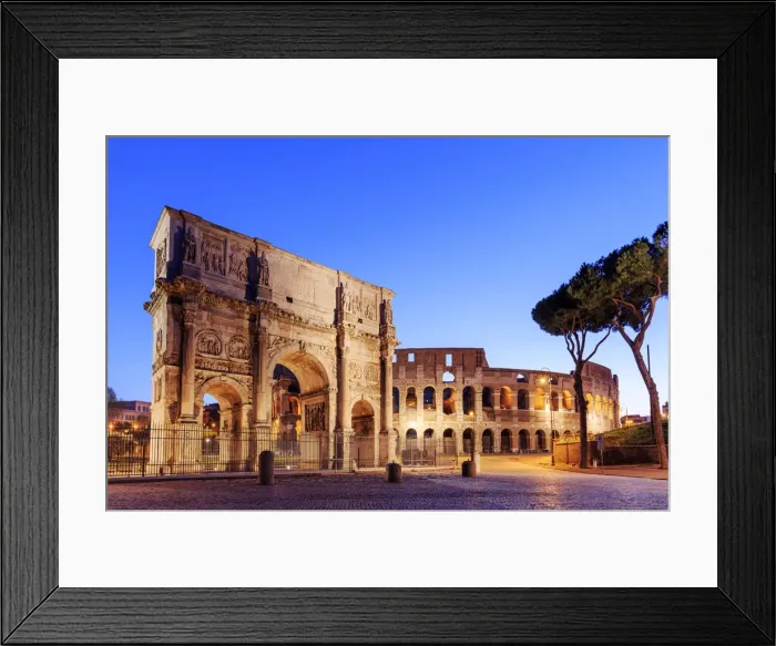 Framed Print : Italy, Rome, Colosseum and Roman Forum by night Framed Print : Italy, Rome, Colosseum and Roman Forum by night