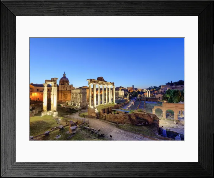 Framed Print : Italy, Rome, Colosseum and Roman Forum by night Framed Print : Italy, Rome, Colosseum and Roman Forum by night