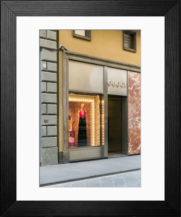 Framed Print : Europe, Italy, Tuscany, Florence, Gucci Store
