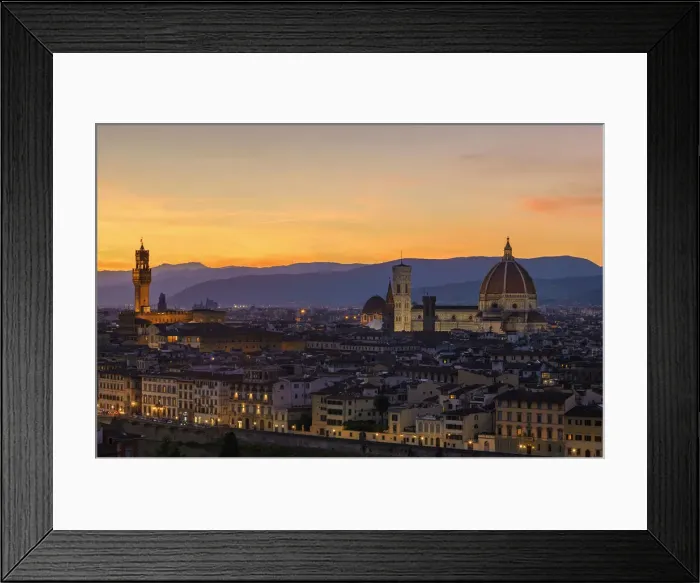 Framed Print : Europe, Italy, Tuscany, Florence, Palazzo Vecchio and Santa Maria del Fiore at Dusk Framed Print : Europe, Italy, Tuscany, Florence, Palazzo Vecchio and Santa Maria del Fiore at Dusk