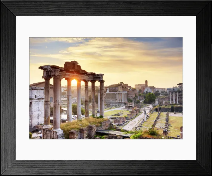 Framed Print : Italy, Rome, Colosseum and Roman Forum at sunrise Framed Print : Italy, Rome, Colosseum and Roman Forum at sunrise