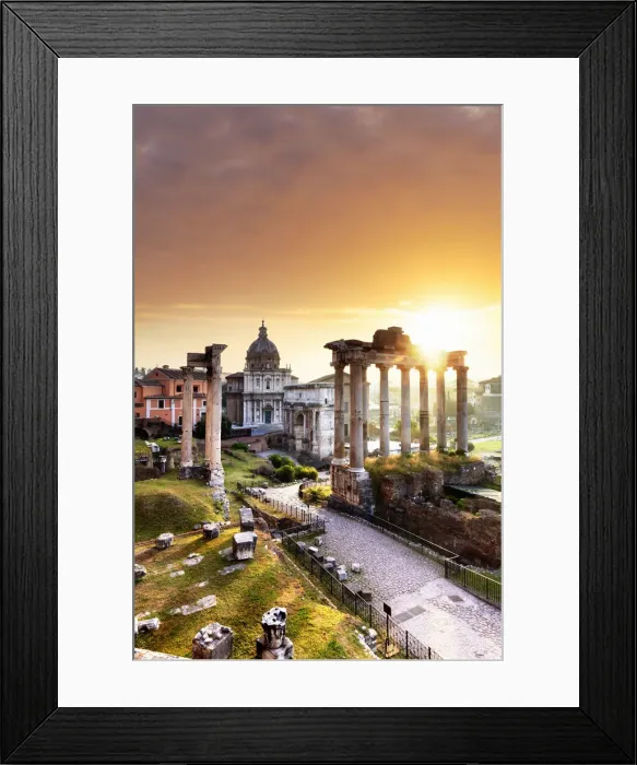 Framed Print : Italy, Rome, Colosseum and Roman Forum at sunrise Framed Print : Italy, Rome, Colosseum and Roman Forum at sunrise