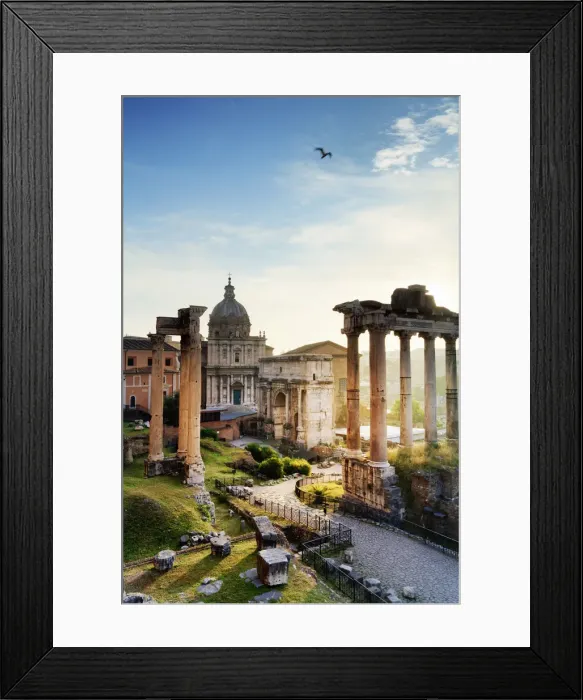 Framed Print : Italy, Rome, Colosseum and Roman Forum at sunrise Framed Print : Italy, Rome, Colosseum and Roman Forum at sunrise