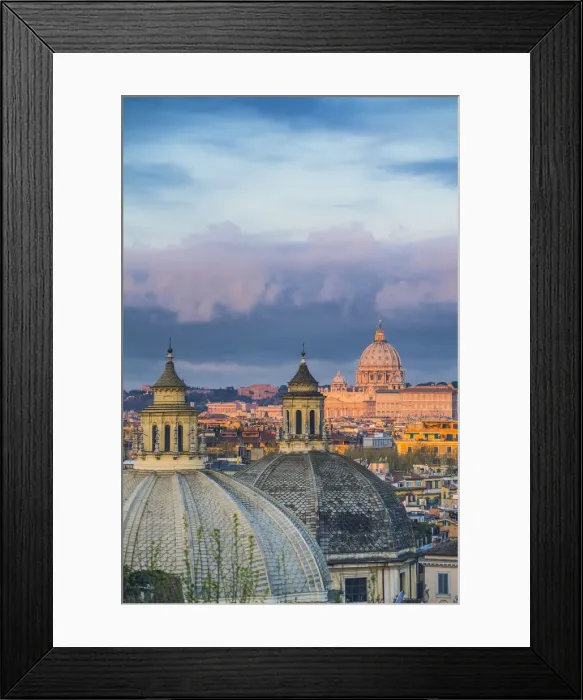 Framed Print : Rome, Lazio, Italy. St Peters Basilica and other cupolas Framed Print : Rome, Lazio, Italy. St Peters Basilica and other cupolas