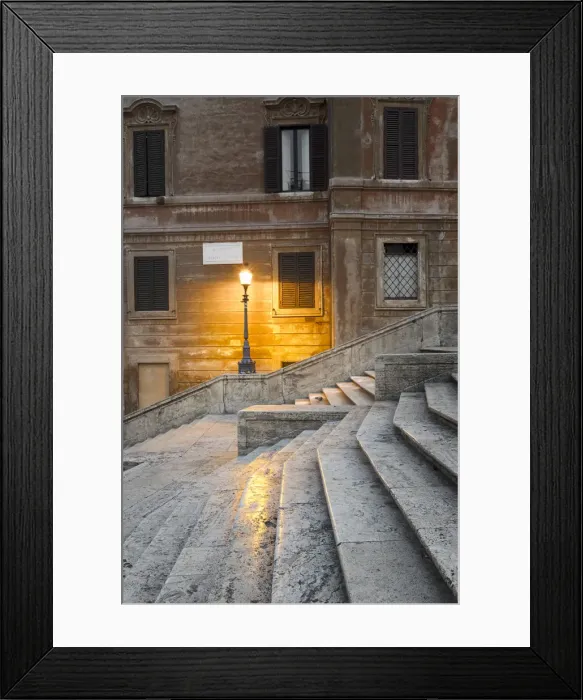 Framed Print : Piazza di Spagna, Rome, Lazio, Italy. Stairs at dawn Framed Print : Piazza di Spagna, Rome, Lazio, Italy. Stairs at dawn