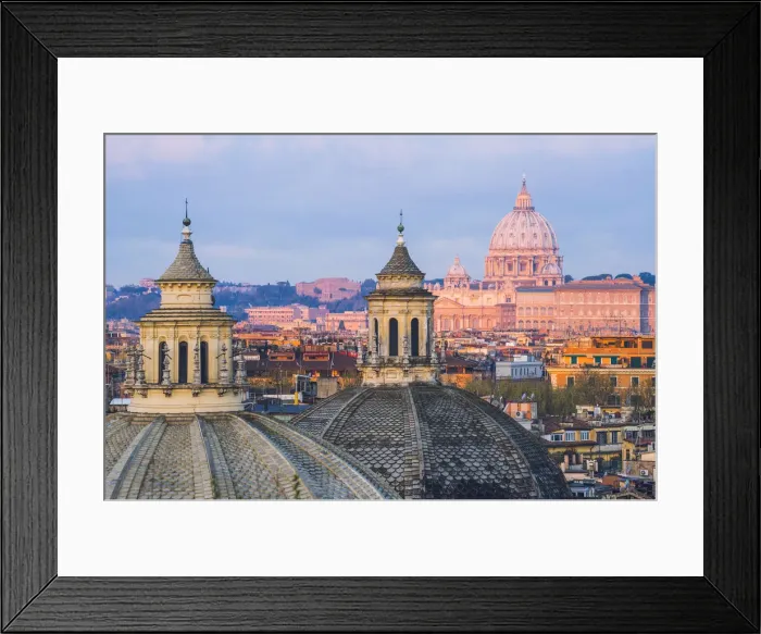 Framed Print : Rome, Lazio, Italy. St Peters Basilica and other cupolas Framed Print : Rome, Lazio, Italy. St Peters Basilica and other cupolas