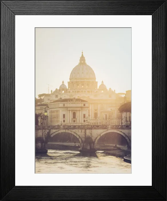 Framed Print : Rome, Lazio, Italy. St Angel bridge at sunset Framed Print : Rome, Lazio, Italy. St Angel bridge at sunset