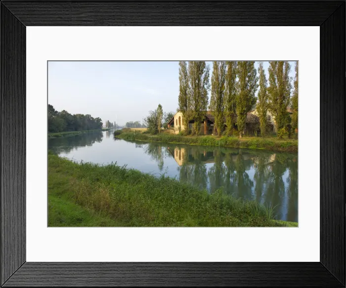 Framed Print : Lodi, Lombardy, Italy. Rural countryside