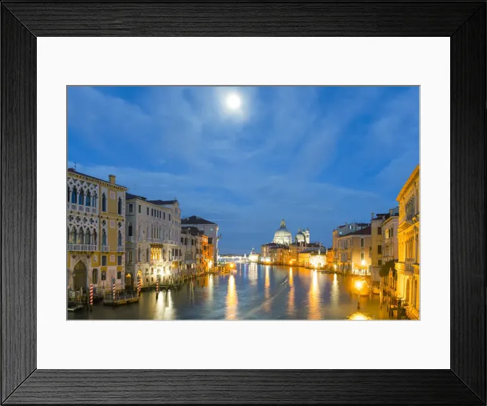 Framed Print : Santa Maria della Salute and fool moon. Venice, Veneto, Italy Framed Print : Santa Maria della Salute and fool moon. Venice, Veneto, Italy