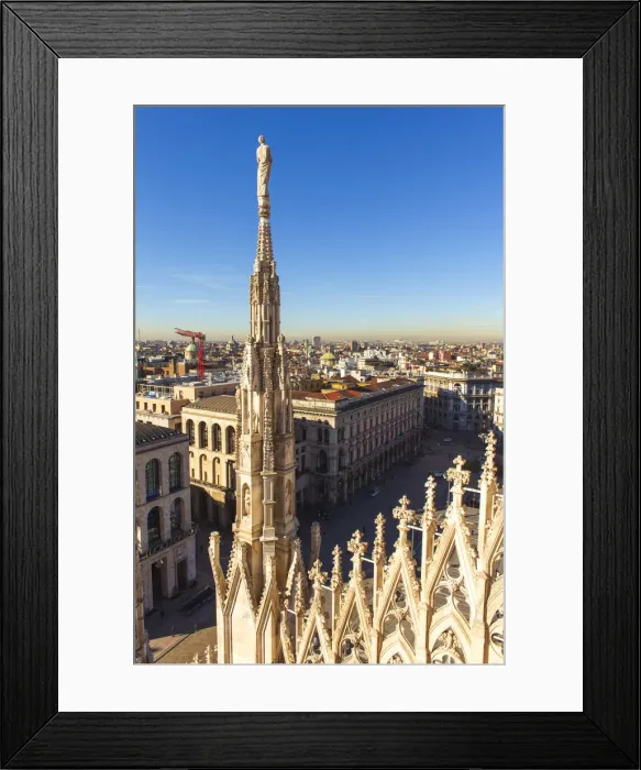 Framed Print : Air view from Duomos Terraces over the city. Milan, Italy Framed Print : Air view from Duomos Terraces over the city. Milan, Italy