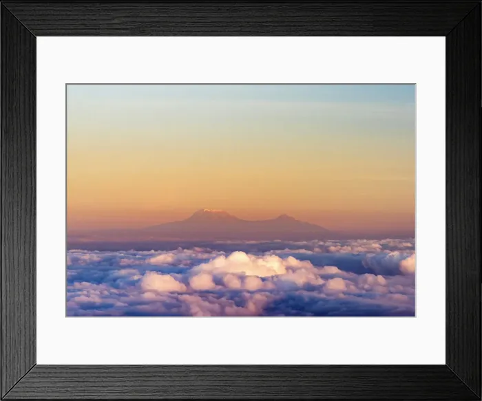 Framed Print : Africa, Tanzania, Usambara Mountains. Kilimanjaro seen from Mambo after sunrise Framed Print : Africa, Tanzania, Usambara Mountains. Kilimanjaro seen from Mambo after sunrise