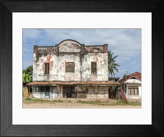 Framed Print : Africa, Tanzania, Pangan. The old English cinema Framed Print : Africa, Tanzania, Pangan. The old English cinema