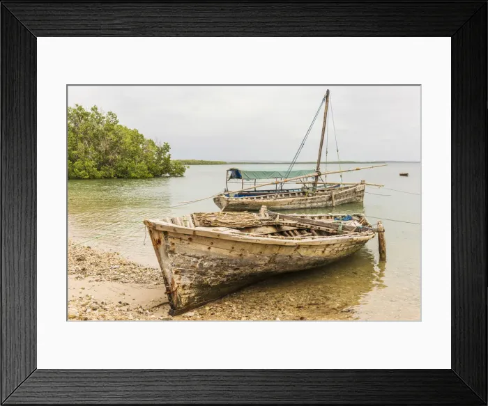 Framed Print : Africa, Tanzania, Kilwa Kisiwani, typical fishing boat Framed Print : Africa, Tanzania, Kilwa Kisiwani, typical fishing boat