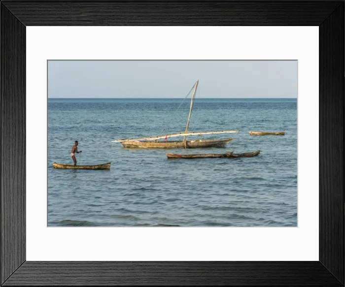 Framed Print : Africa, Tanzania, Lindi Region. Kilwa Masoko, Algafarmer leaving for harvesting Framed Print : Africa, Tanzania, Lindi Region. Kilwa Masoko, Algafarmer leaving for harvesting