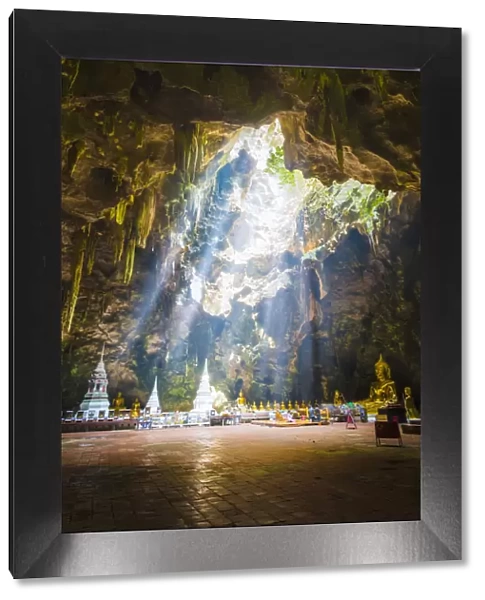 Buddhist temple inside the Tham Khao Luang Cave, Phetchaburi, Thailand
