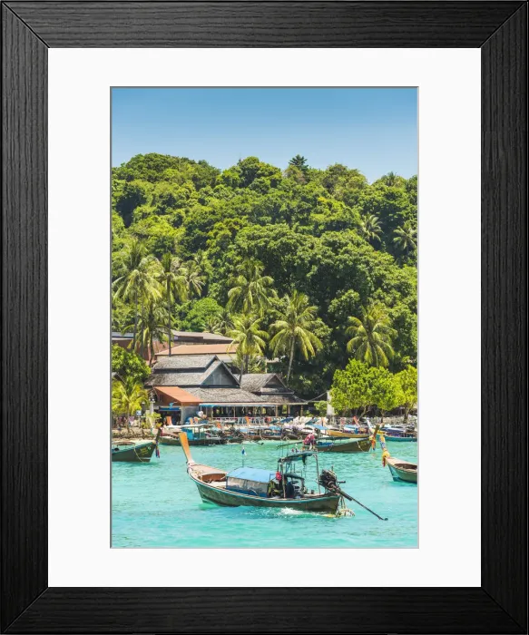 Framed Print : Ao Ton Sai Beach, Ko Phi Phi Don, Krabi Province, Thailand Framed Print : Ao Ton Sai Beach, Ko Phi Phi Don, Krabi Province, Thailand
