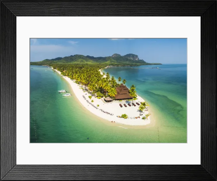 Framed Print : Ko Muk (Ko Mook), Trang Province, Thailand. Sivalai Beach Resort, aerial view (PR)