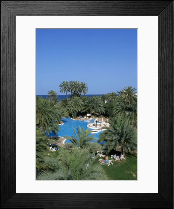 Framed Print : Hotel Odyssee, oasis Zarzis, Djerba, Tunisia Framed Print : Hotel Odyssee, oasis Zarzis, Djerba, Tunisia