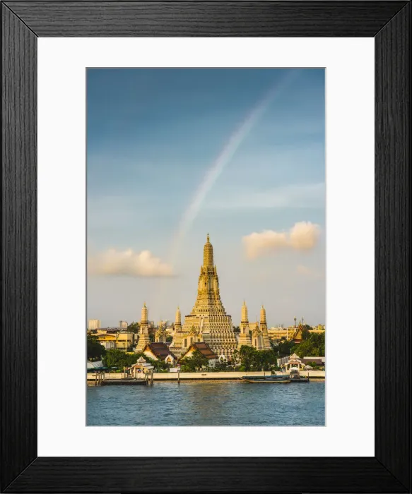 Framed Print : Rainbow over Wat Arun (Temple of Dawn) and Chao Praya River, Bangkok, Thailand Framed Print : Rainbow over Wat Arun (Temple of Dawn) and Chao Praya River, Bangkok, Thailand