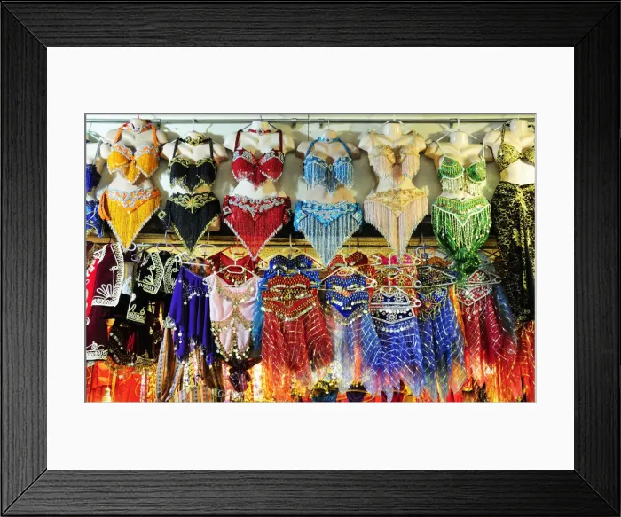 Framed Print : Magnificent and coloured dresses in an Istanbul bazaar. Turkey Framed Print : Magnificent and coloured dresses in an Istanbul bazaar. Turkey
