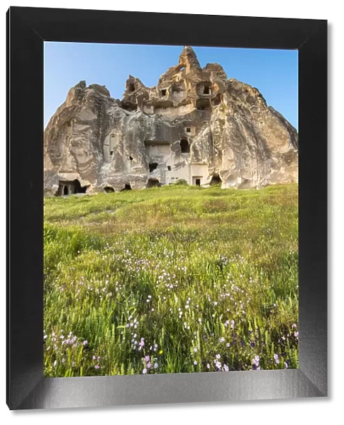 Scenic landscape view in springtime near Goreme, Cappadocia, Turkey