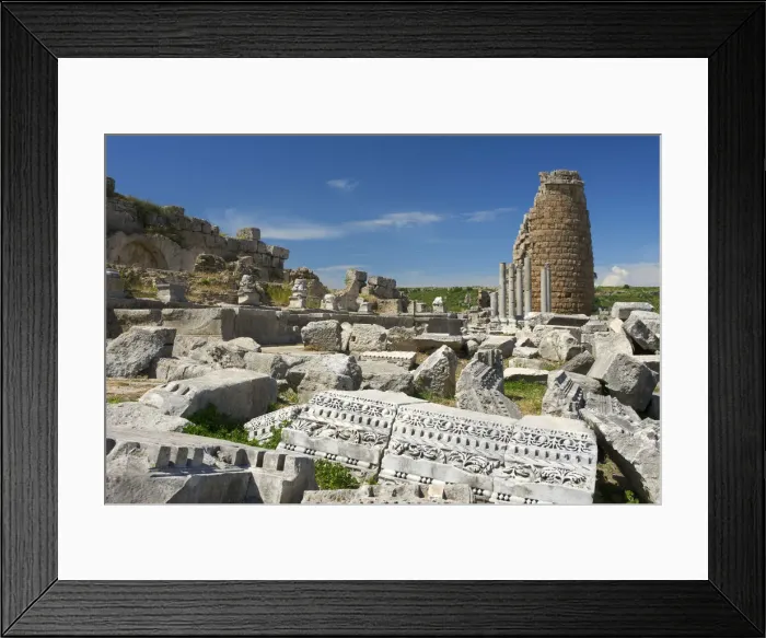 Framed Print : Archaeological site of Perge, Turquoise Coast, Turkey Framed Print : Archaeological site of Perge, Turquoise Coast, Turkey