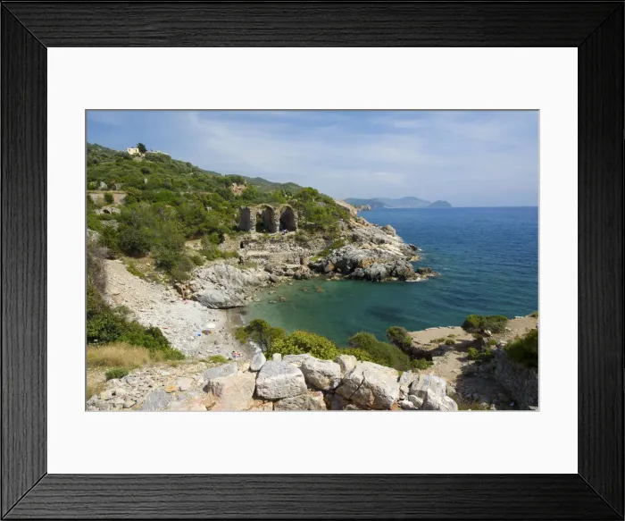 Framed Print : Beach and Ruins of Iotape, Turquoise Coast, Turkey Framed Print : Beach and Ruins of Iotape, Turquoise Coast, Turkey