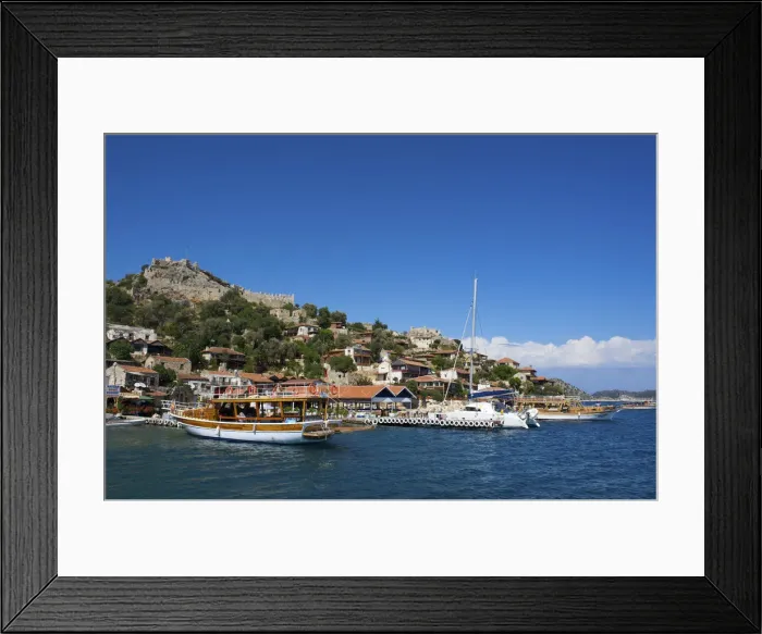 Framed Print : Kale Caste, Port, Simena, Lykia, Turquoise Coast, Turkey Framed Print : Kale Caste, Port, Simena, Lykia, Turquoise Coast, Turkey