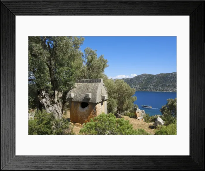 Framed Print : Sarcophagus near Kale, Simena, Lykia, Turquoise Coast, Turkey Framed Print : Sarcophagus near Kale, Simena, Lykia, Turquoise Coast, Turkey