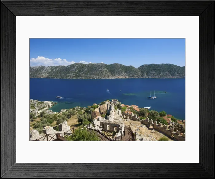 Framed Print : Kale Castle, Simena, Kekova Island, Lycia, Turquoise Coast, Turkey Framed Print : Kale Castle, Simena, Kekova Island, Lycia, Turquoise Coast, Turkey