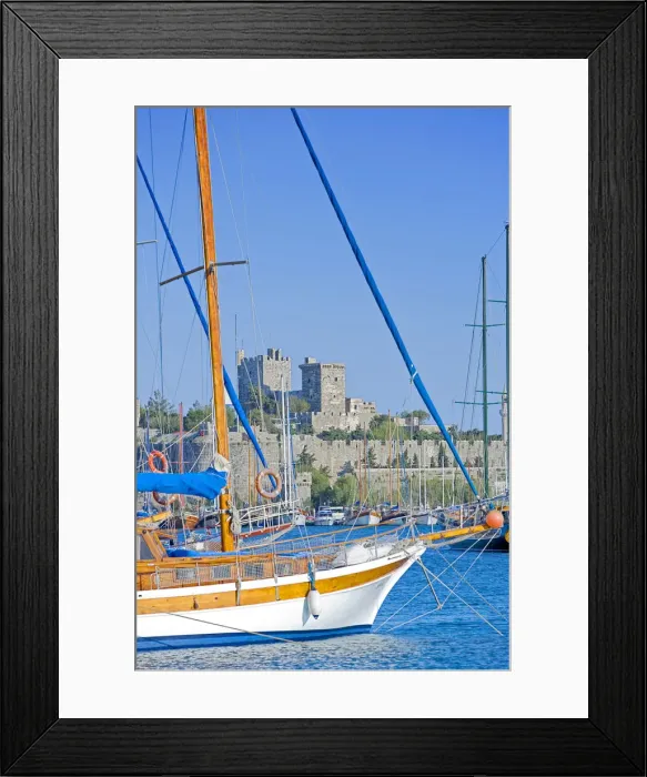 Framed Print : Bodrum harbour and St Peter Castle, Bodrum, Turkey Framed Print : Bodrum harbour and St Peter Castle, Bodrum, Turkey