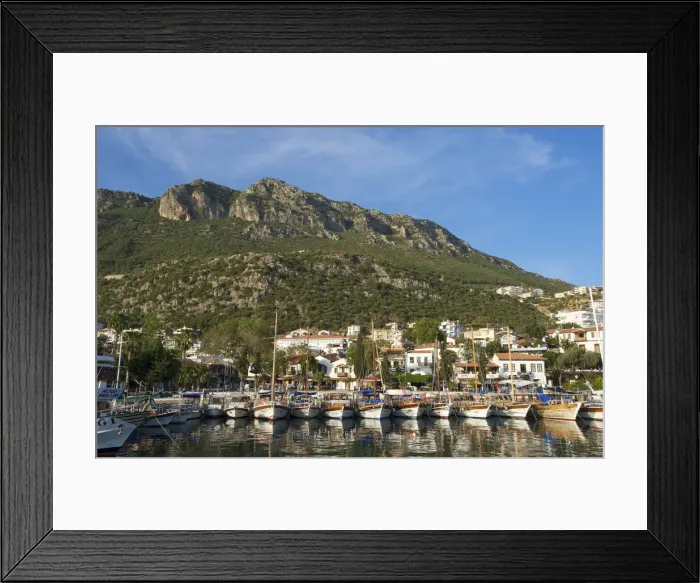 Framed Print : Port of Kas, Lykia, Turquoise Coast, Turkey Framed Print : Port of Kas, Lykia, Turquoise Coast, Turkey