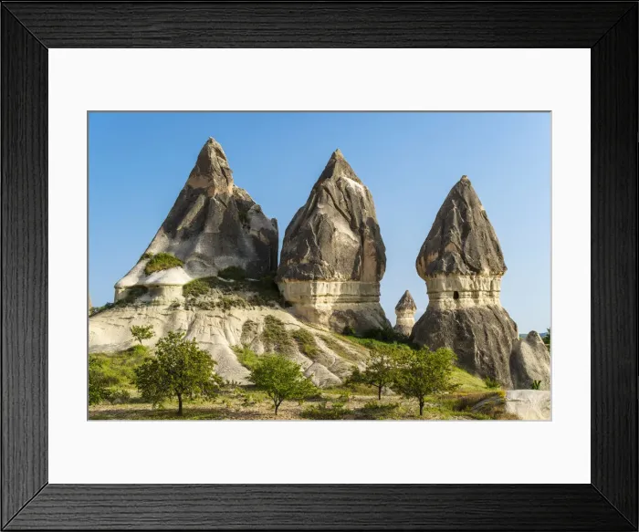 Framed Print : Typical fairy chimneys in Cappadocia, Turkey Framed Print : Typical fairy chimneys in Cappadocia, Turkey