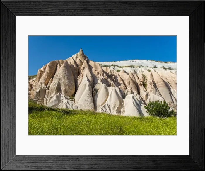 Framed Print : Scenic view over Rose Valley in springtime, Goreme, Cappadocia, Turkey Framed Print : Scenic view over Rose Valley in springtime, Goreme, Cappadocia, Turkey