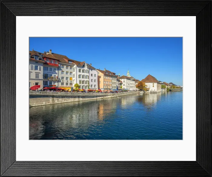 Framed Print : River Aare with Landhaus and St. Ursen cathedral, Solothurn, Switzerland Framed Print : River Aare with Landhaus and St. Ursen cathedral, Solothurn, Switzerland