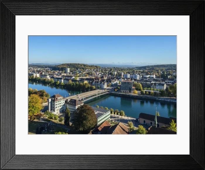 Framed Print : View from the tower of St. Ursen cathedral on Solothurn, Switzerland Framed Print : View from the tower of St. Ursen cathedral on Solothurn, Switzerland