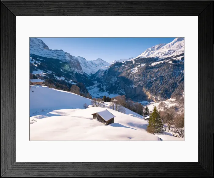 Framed Print : Wengen and Lauterbrunnen valley, Berner Oberland, canton of Bern, Switzerland Framed Print : Wengen and Lauterbrunnen valley, Berner Oberland, canton of Bern, Switzerland