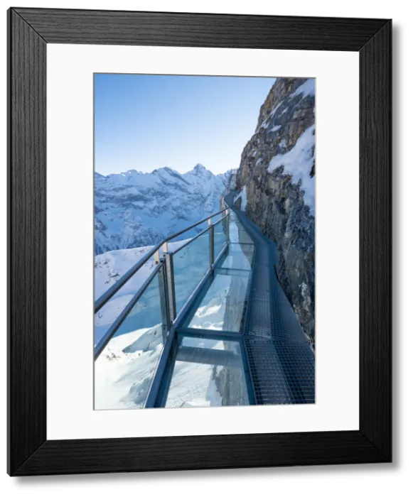 Framed Print : The Thrill Walk scenic trail, Birg, Berner Oberland, canton of Bern, Switzerland