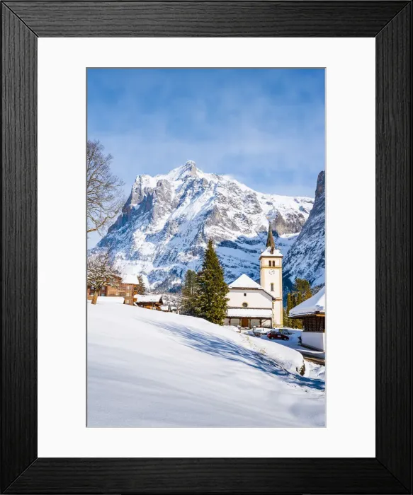 Framed Print : Grindelwald and Wetterhorn, Berner Oberland, canton of Bern, Switzerland Framed Print : Grindelwald and Wetterhorn, Berner Oberland, canton of Bern, Switzerland