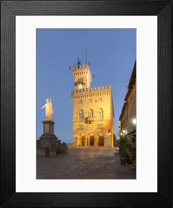 Framed Print : Republic of San Marino, Repubblica di San Marino San Marino. Government Palace Framed Print : Republic of San Marino, Repubblica di San Marino San Marino. Government Palace