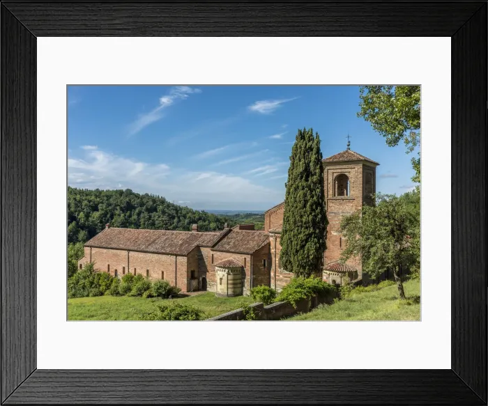 Framed Print : Italy, Piedmont, the abbey of Vezzolano, a romanesque building Framed Print : Italy, Piedmont, the abbey of Vezzolano, a romanesque building