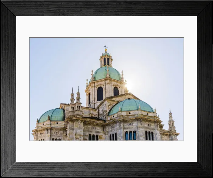Framed Print : Como, Lombardy, Italy. Low angle view of the Como Cathedral (Duomo), dedicated to Framed Print : Como, Lombardy, Italy. Low angle view of the Como Cathedral (Duomo), dedicated to