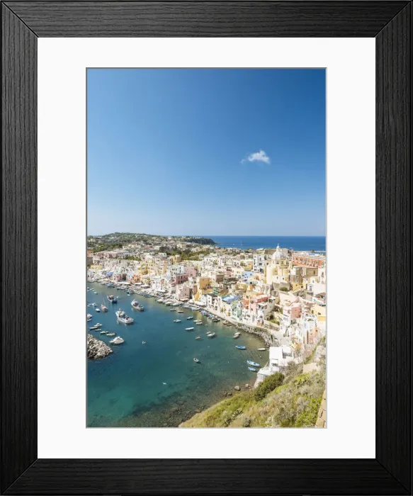 Framed Print : Island of Procida, Bay of Naples, Campania, Italy, Europe Framed Print : Island of Procida, Bay of Naples, Campania, Italy, Europe